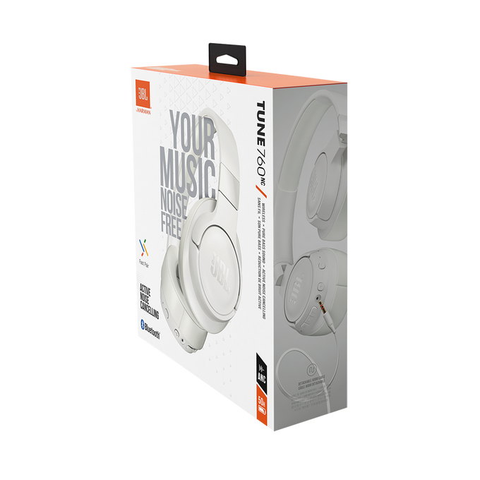JBL Tune 760NC - White - Wireless Over-Ear NC Headphones - Detailshot 10 image number null